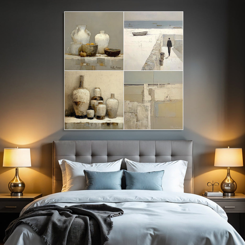 Stille Leben Und Landschaften Kunst Collage