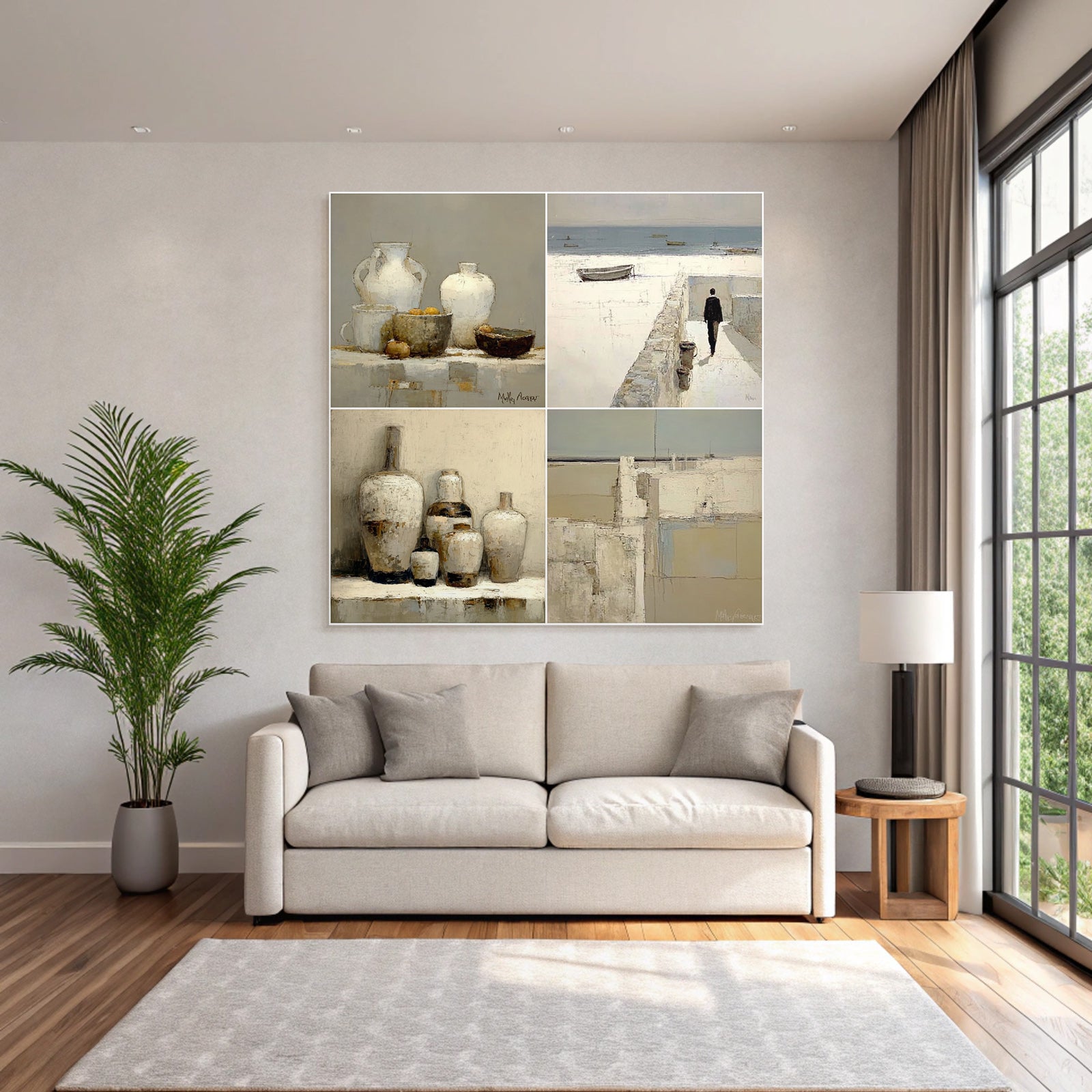 Stille Leben Und Landschaften Kunst Collage