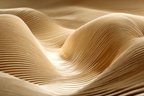 Abstracte Wellenlinie Mit Licht Schatten Effekten | Gold und Beige | Farbenwelten