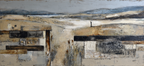 Abstraktes Landschaftsbild In Erdfarben Mit Texturen Und Einfachheit | Gold und Beige | Farbenwelten