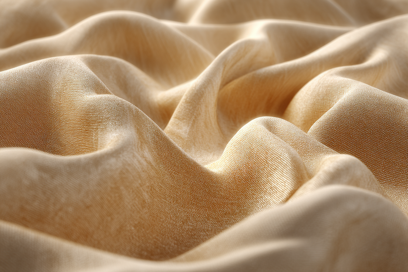Close Up Von Satin Oder Seidenstoff Mit Textur Und Falten | Gold und Beige | Farbenwelten