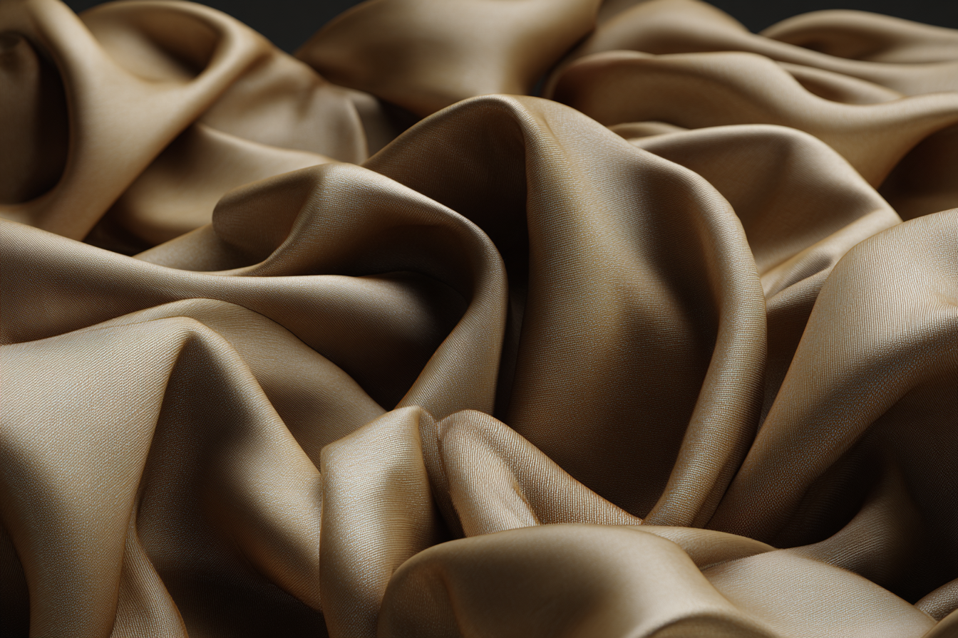 Faltiger Satin Goldbraun | Gold und Beige | Farbenwelten