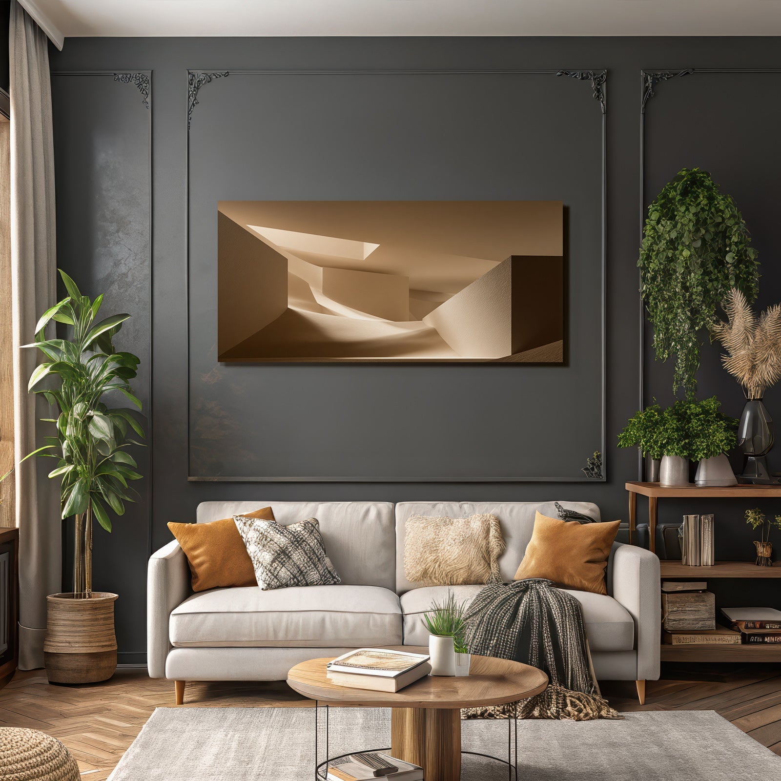 Minimalistische Architektur Grundriss Innenraum