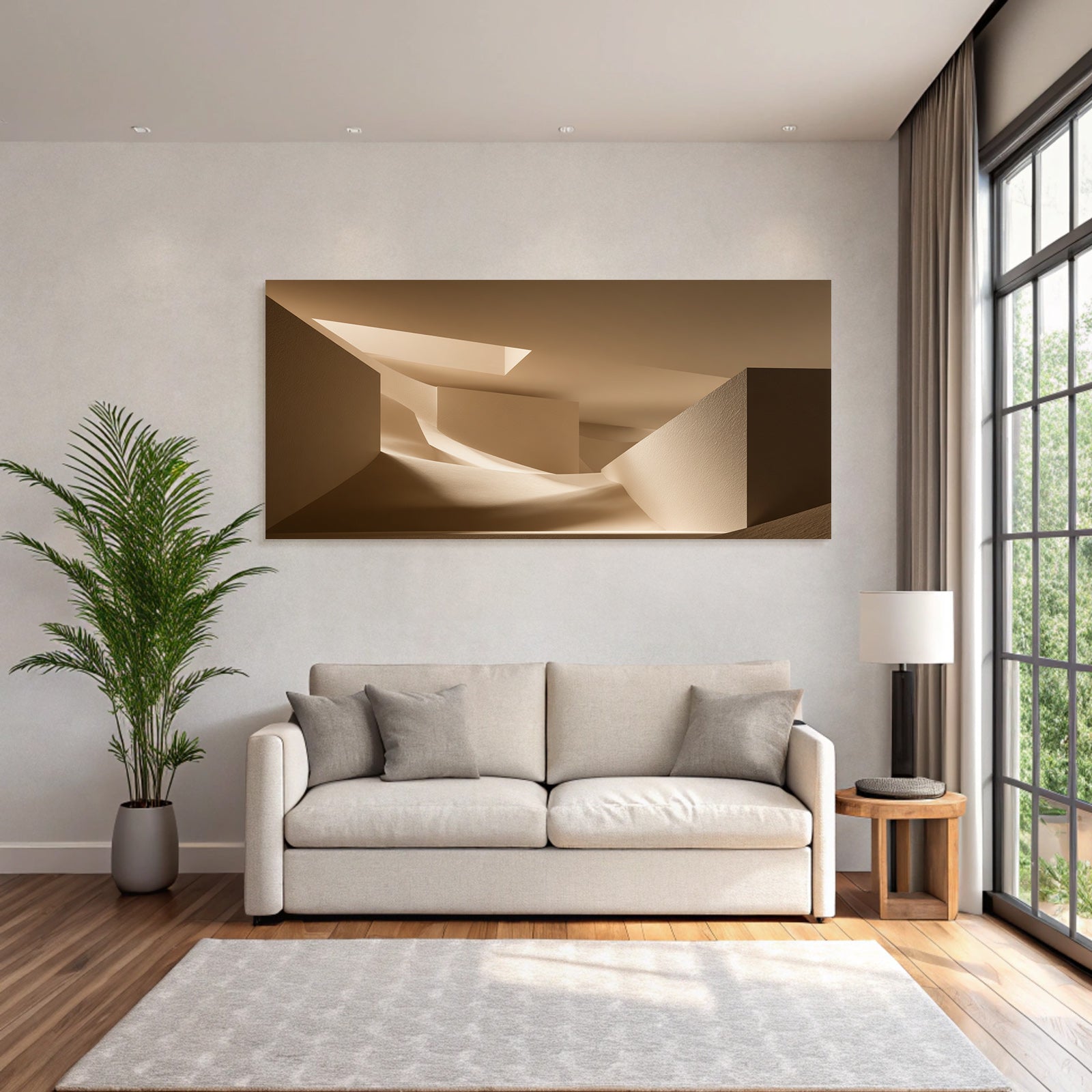 Minimalistische Architektur Grundriss Innenraum