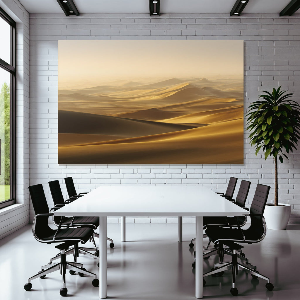 Sanddünen Im Goldenen Licht Dessertlandschaft