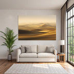 Sanddünen Im Goldenen Licht Dessertlandschaft