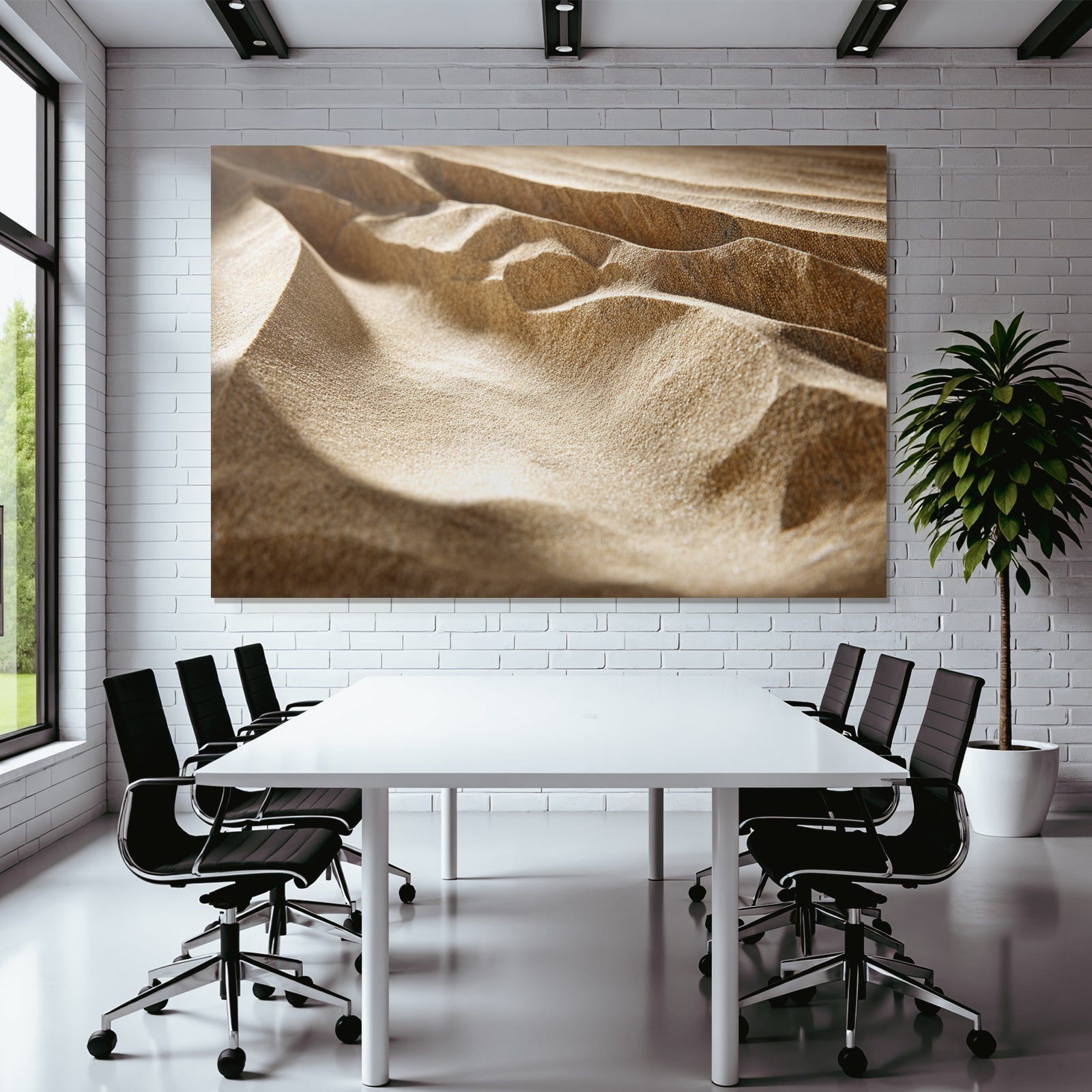 Sandnahaufnahme Mit Dünen Und Lichtspiel
