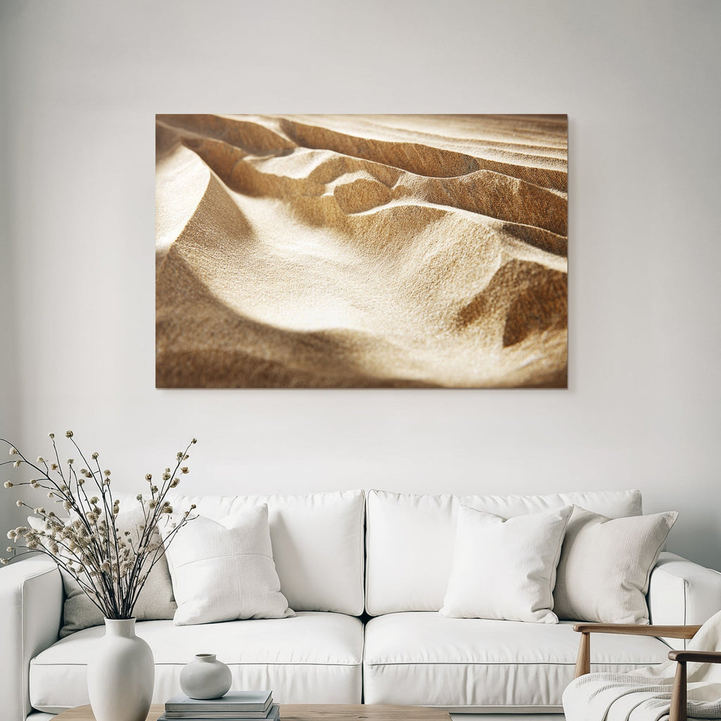 Sandnahaufnahme Mit Dünen Und Lichtspiel