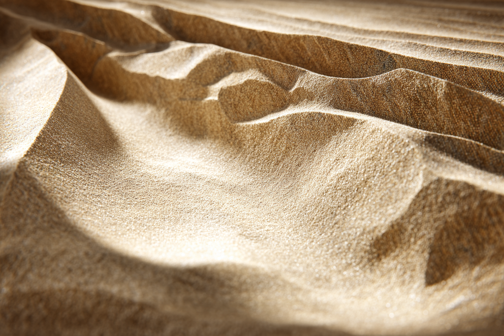 Sandnahaufnahme Mit Dünen Und Lichtspiel | Gold und Beige | Farbenwelten