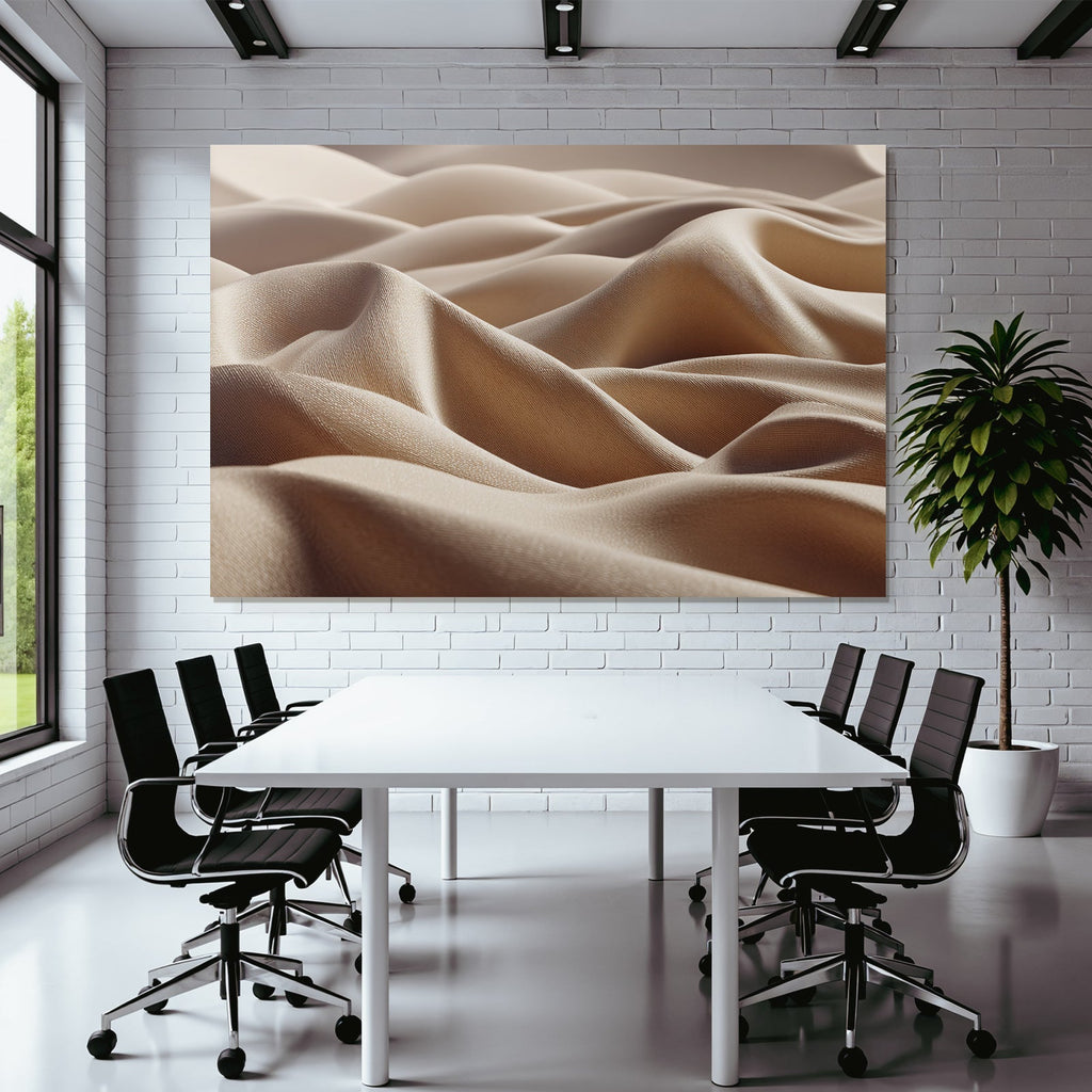 Sanfte Falten Von Seide Beige Produktion Dekoratives Design