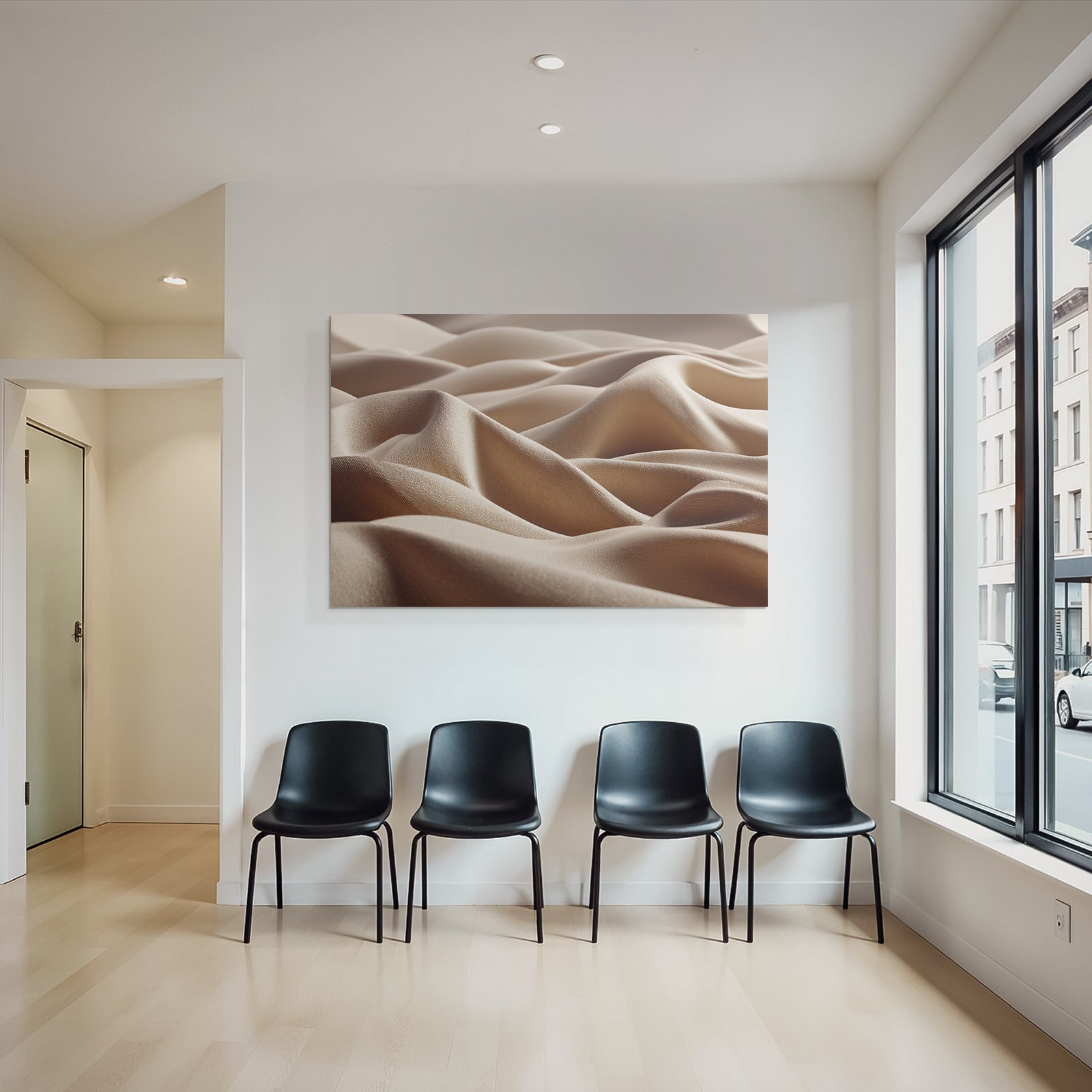 Sanfte Falten Von Seide Beige Produktion Dekoratives Design