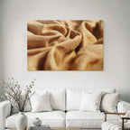 Texturiertes Stoff Detail Goldbraun Linen Baumwolle