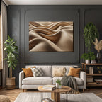 Weicher Fliessender Stoff Silky Beige Gold
