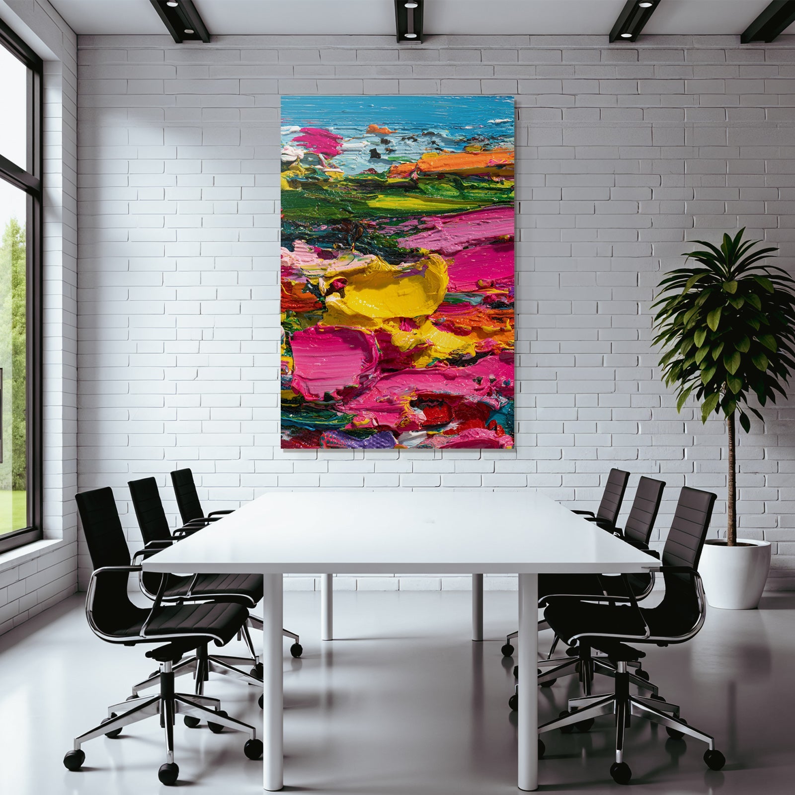 Abstracte Naheaufnahme Buntes Gemälde Imapsto Lebendige Farben