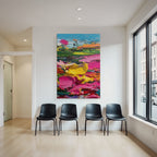 Abstracte Naheaufnahme Buntes Gemälde Imapsto Lebendige Farben