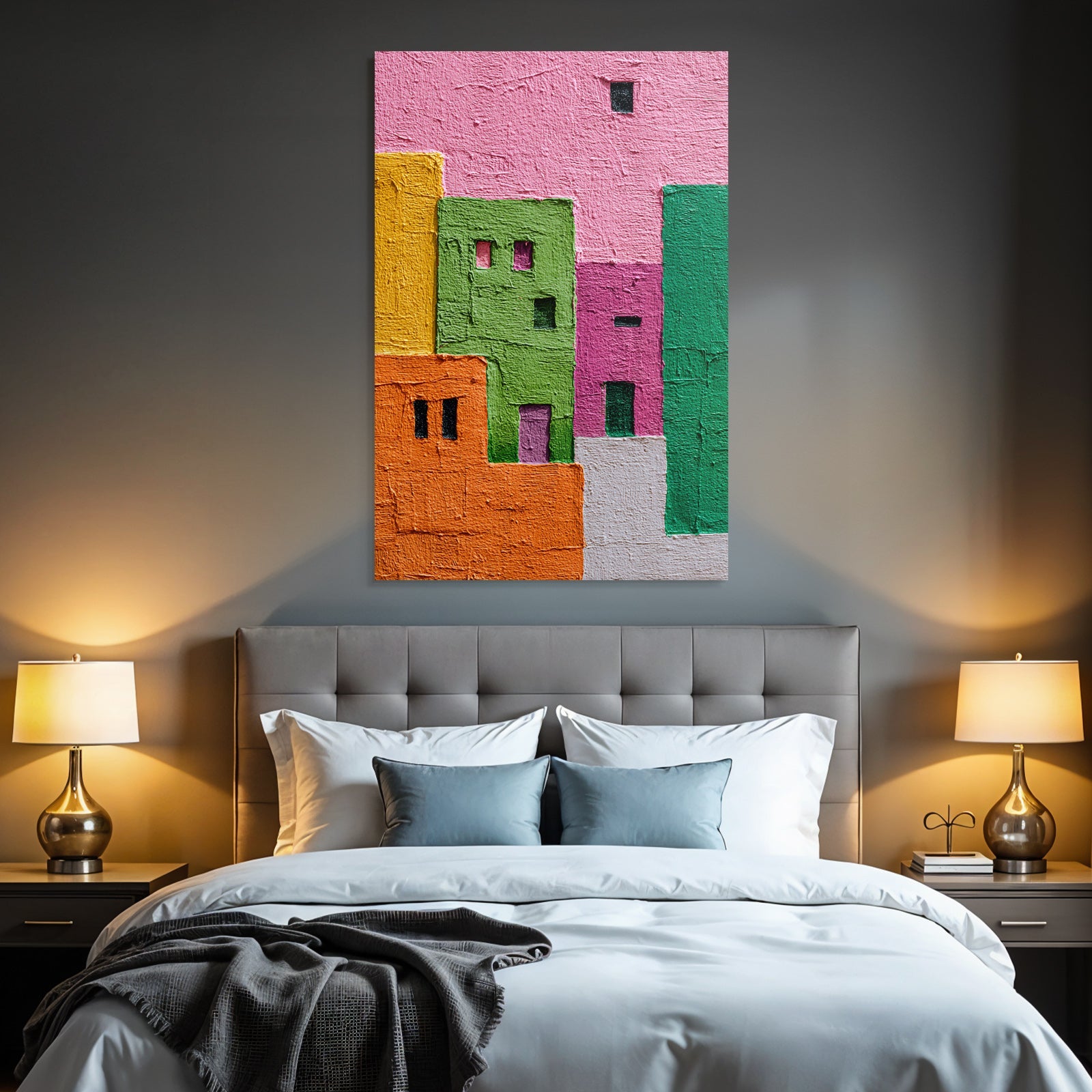 Farbige Geometrische Formen Abstrakte Kunstwerk