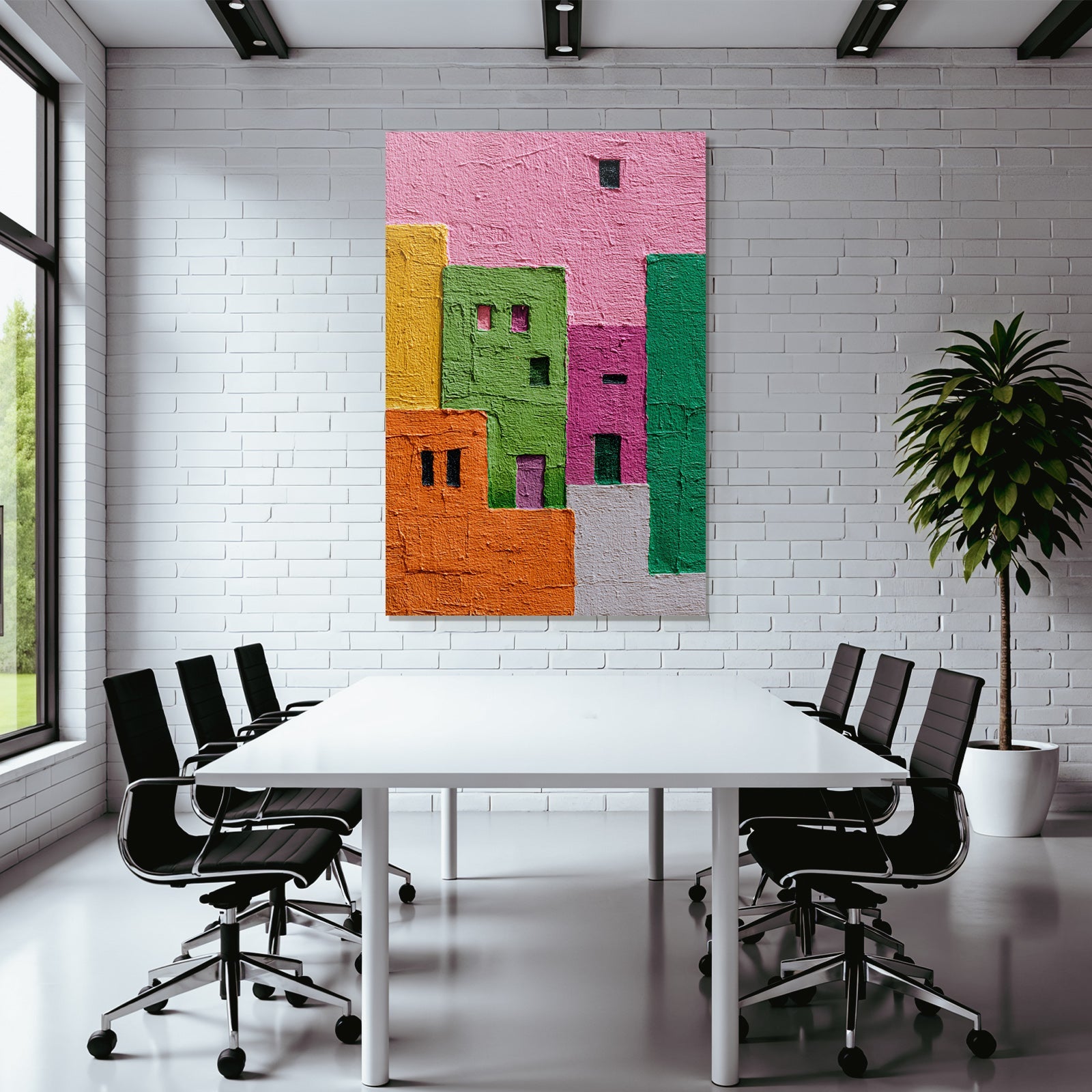 Farbige Geometrische Formen Abstrakte Kunstwerk
