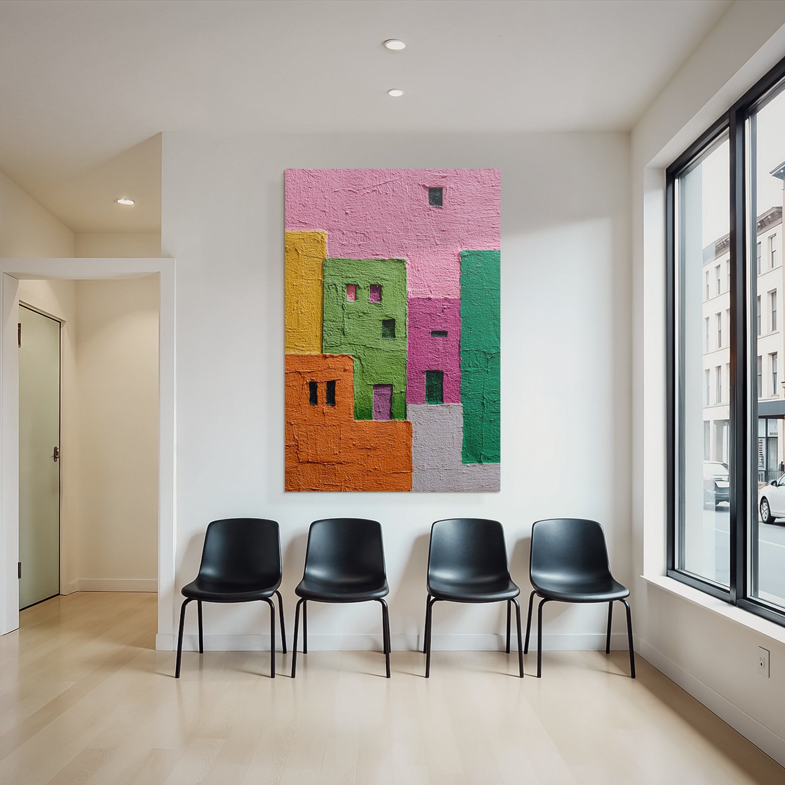 Farbige Geometrische Formen Abstrakte Kunstwerk