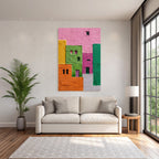 Farbige Geometrische Formen Abstrakte Kunstwerk
