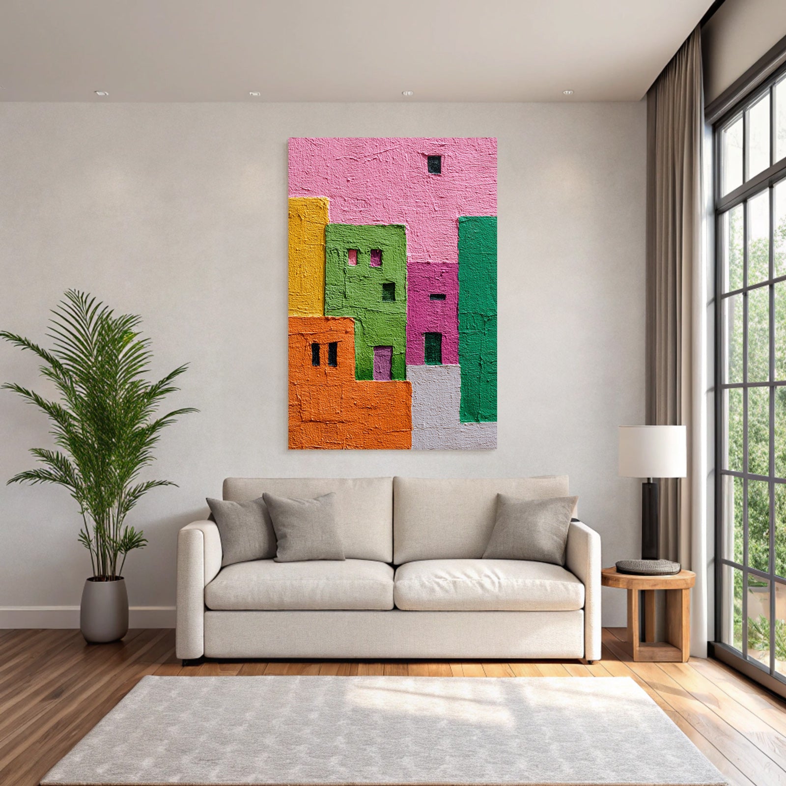 Farbige Geometrische Formen Abstrakte Kunstwerk