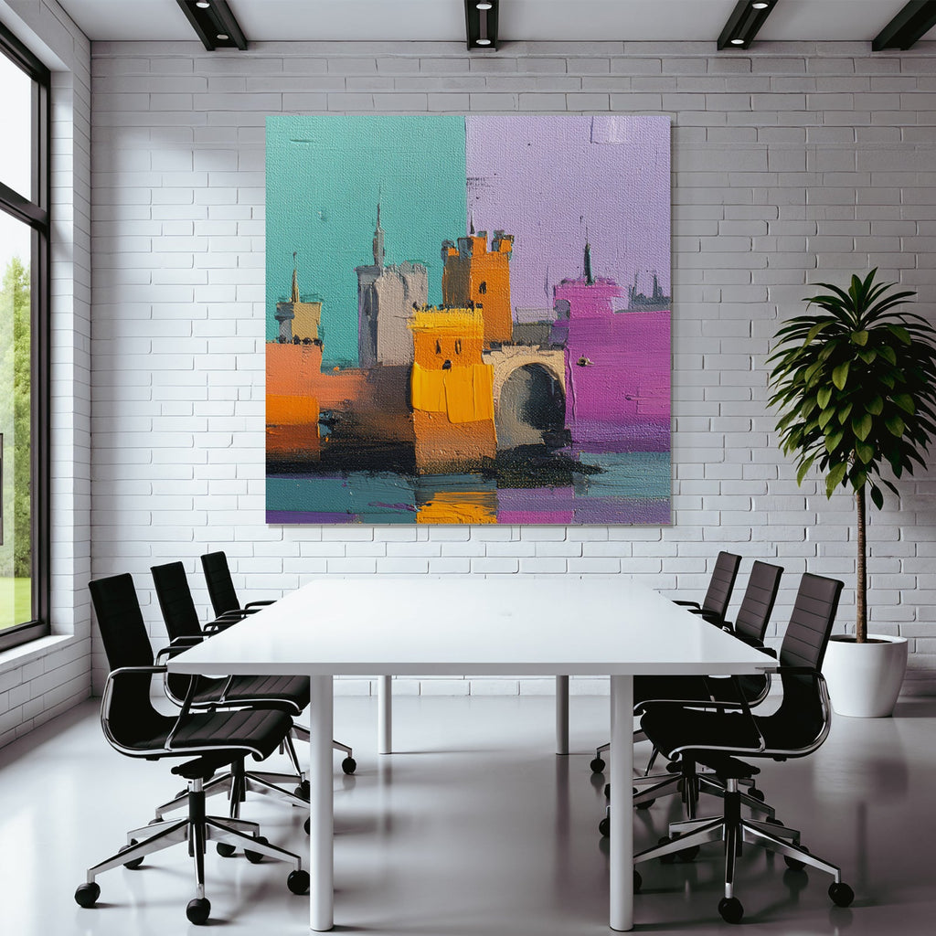 Abstracte Bauten In Bunten Farben