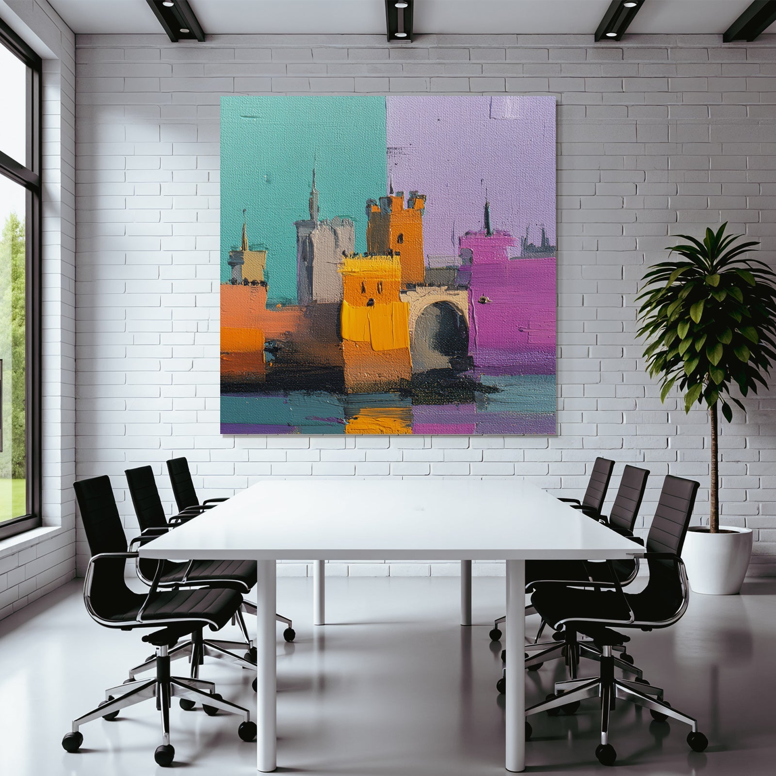 Abstracte Bauten In Bunten Farben