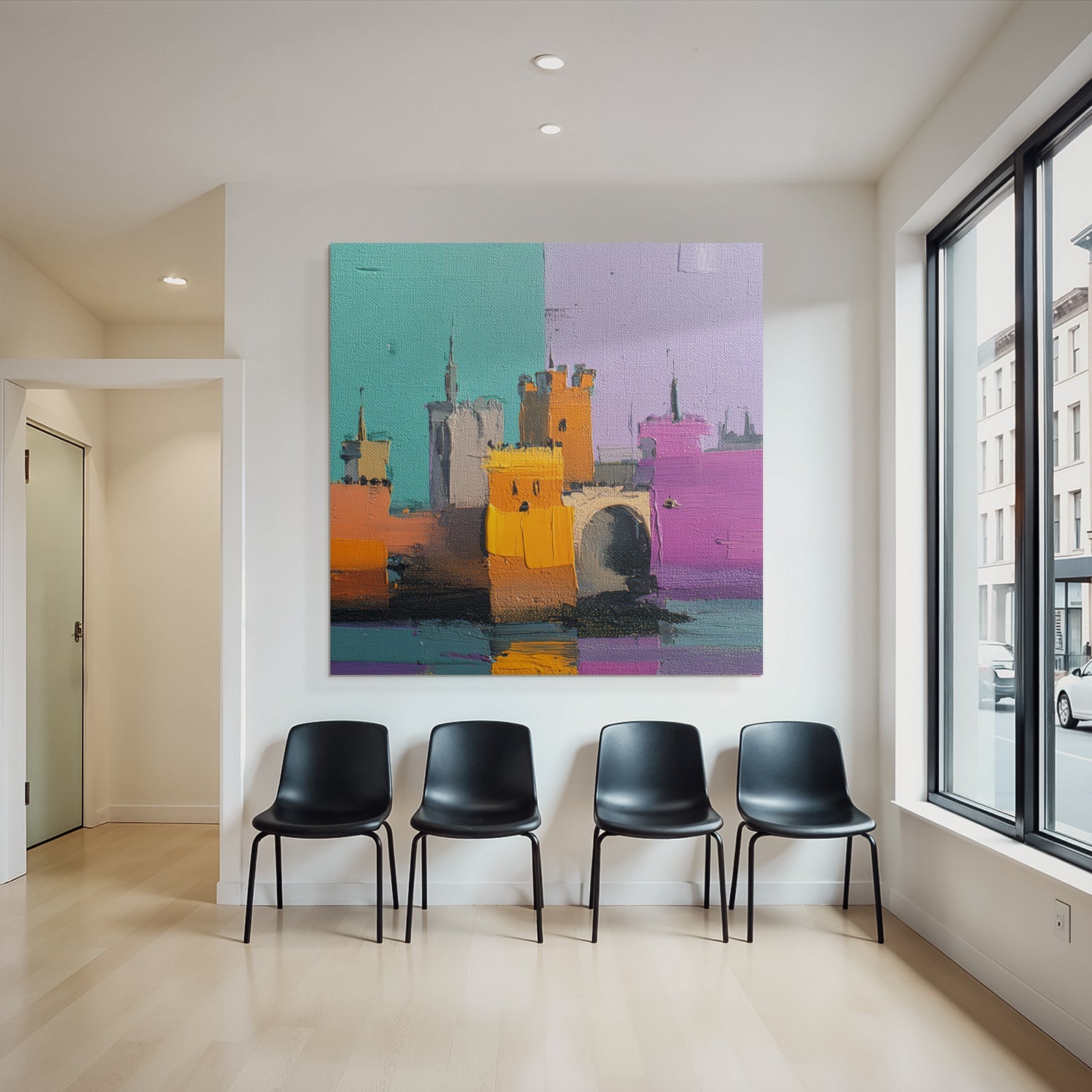 Abstracte Bauten In Bunten Farben