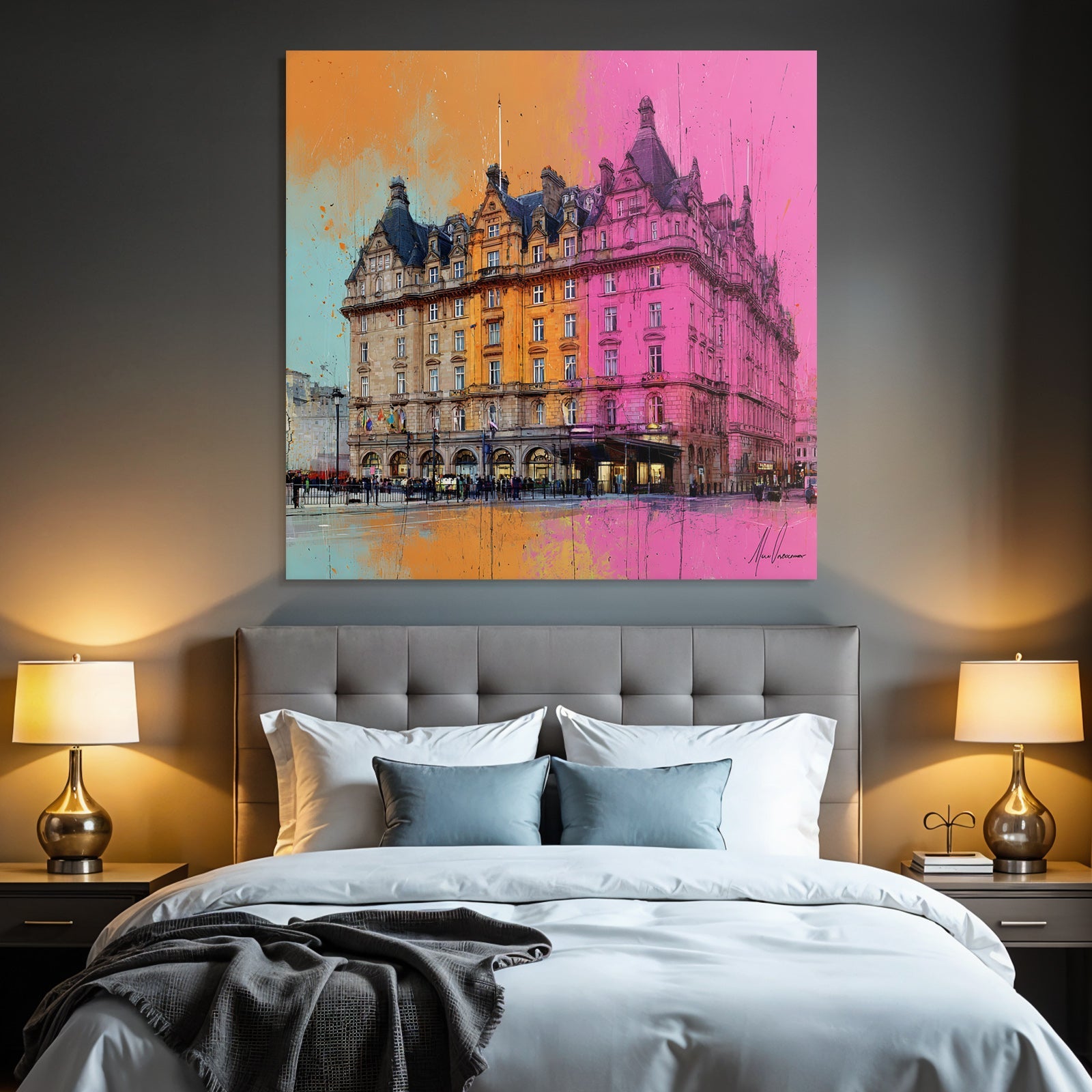 Kunstvolle Architektur Mit Leuchtenden Farben