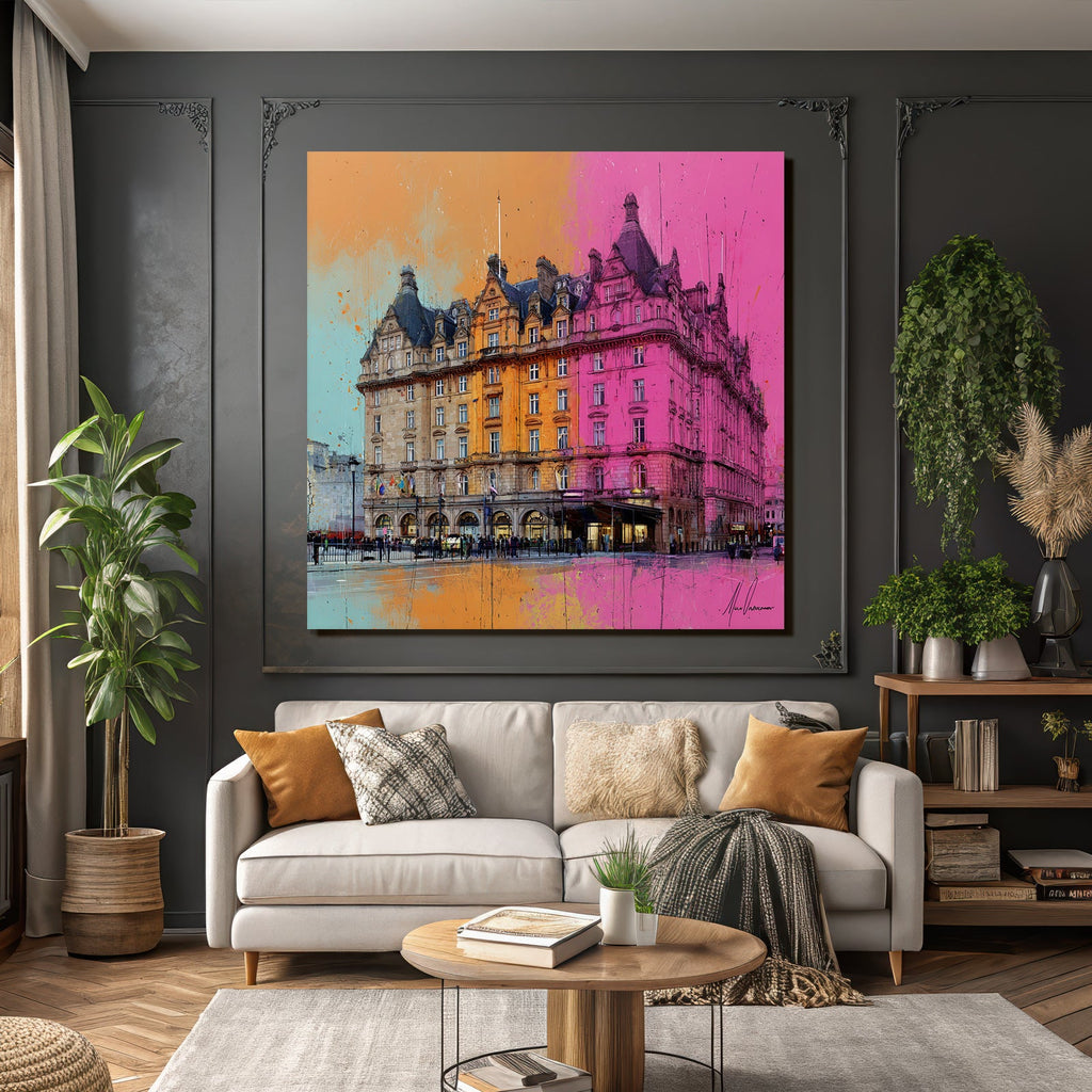 Kunstvolle Architektur Mit Leuchtenden Farben