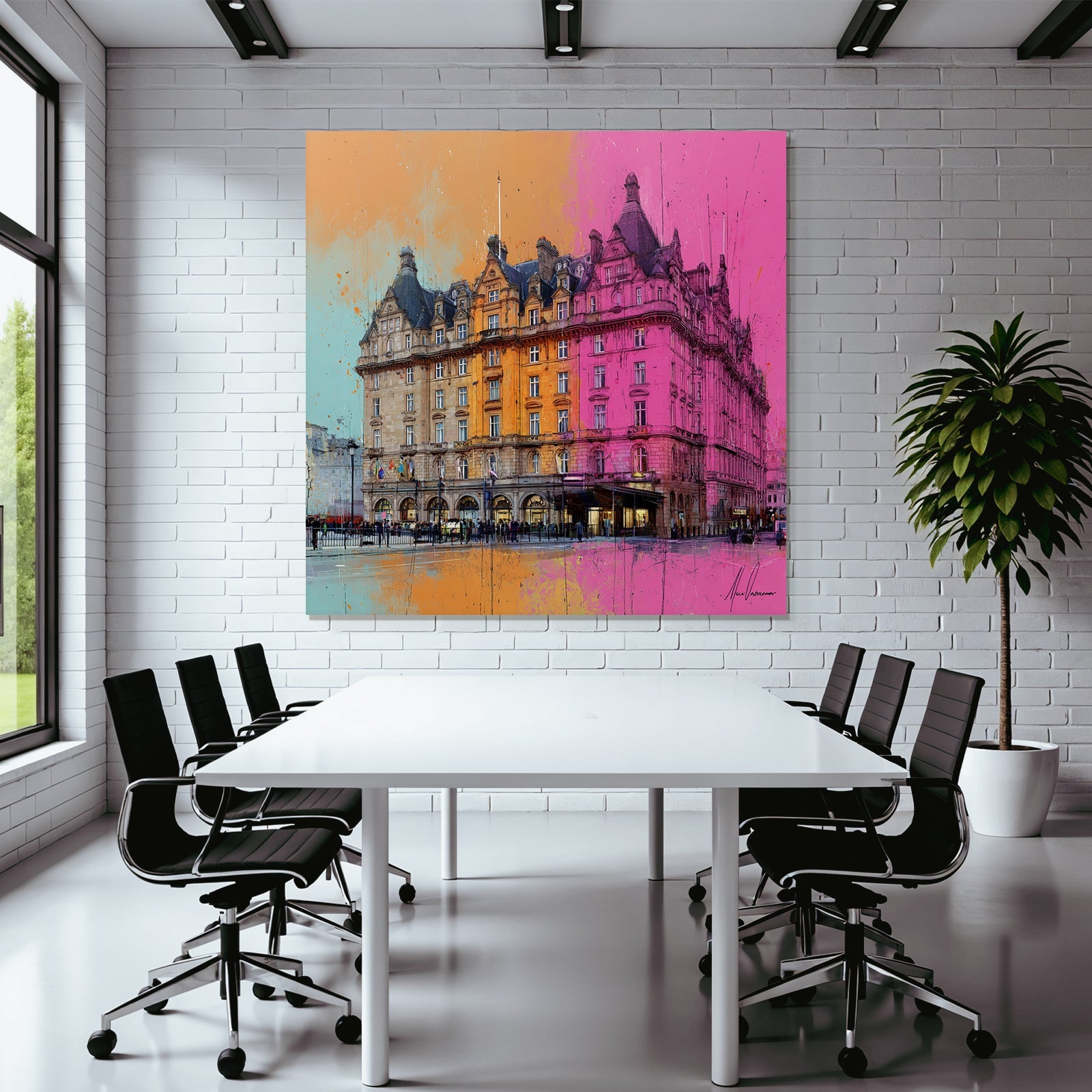 Kunstvolle Architektur Mit Leuchtenden Farben