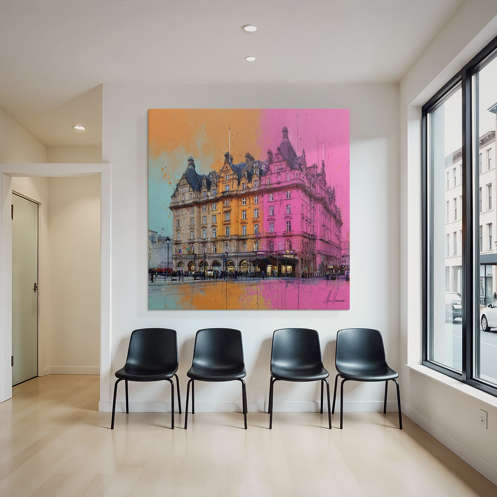 Kunstvolle Architektur Mit Leuchtenden Farben