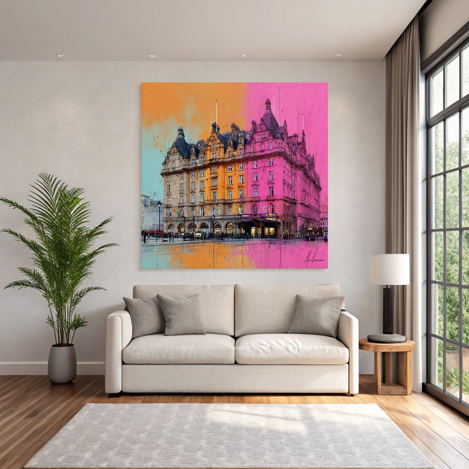 Kunstvolle Architektur Mit Leuchtenden Farben