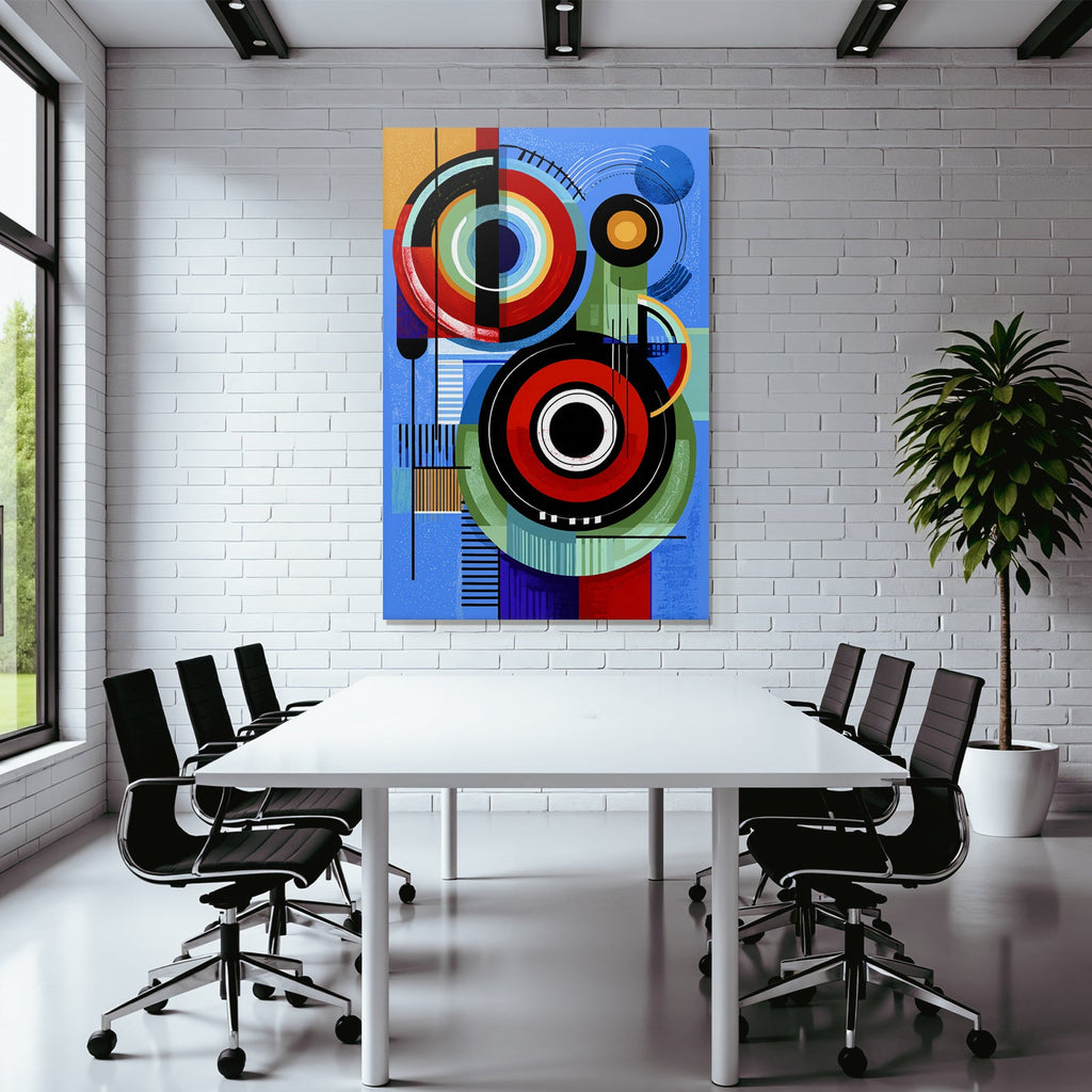 Neon Und Popfarben Abstracte Digitale Kunst Geometrische Formen Vibrante Farben