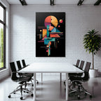 Neon Und Popfarben Abstraktes Arrangement Geometrischer Formen Mit Vibranten Farben