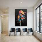 Neon Und Popfarben Abstraktes Arrangement Geometrischer Formen Mit Vibranten Farben