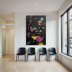 Neon Und Popfarben Abstraktes Design Geometrische Formen Moderne Grafik