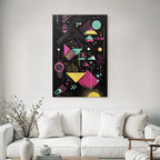 Neon Und Popfarben Abstraktes Design Geometrische Formen Moderne Grafik
