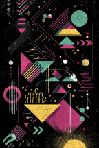 Neon Und Popfarben Abstraktes Design Geometrische Formen Moderne Grafik | Neon und Popfarben | Farbenwelten