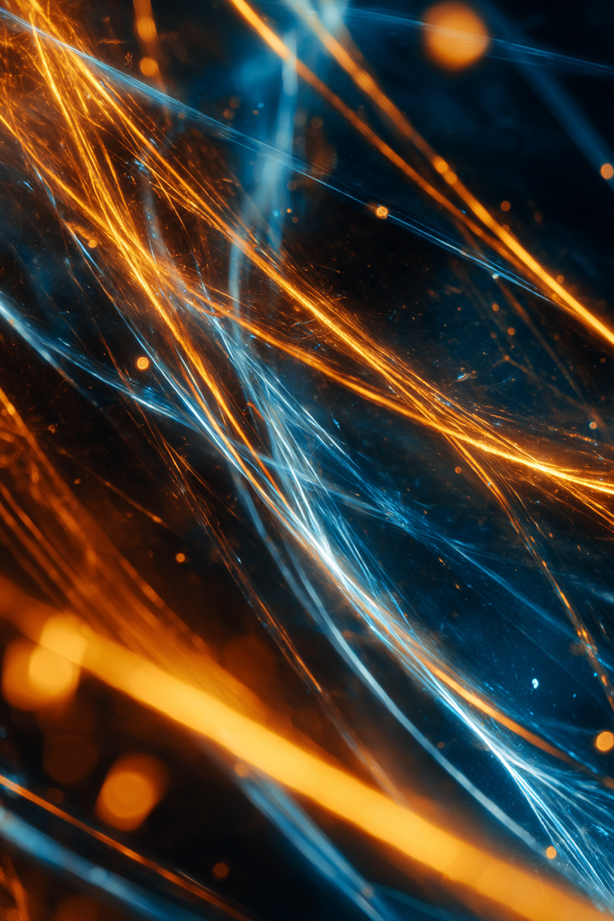 Neon Und Popfarben Bewegung Energie Dynamische Muster Abstrakte Kunst Orange Blau Licht | Neon und Popfarben | Farbenwelten