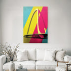 Neon Und Popfarben Brücke Modernes Design Geometrische Formen Fotografie Graphik