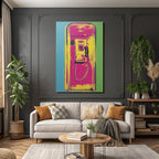 Neon Und Popfarben Bunte Darstellung Eines Munzwählsystems Pop Art Stil