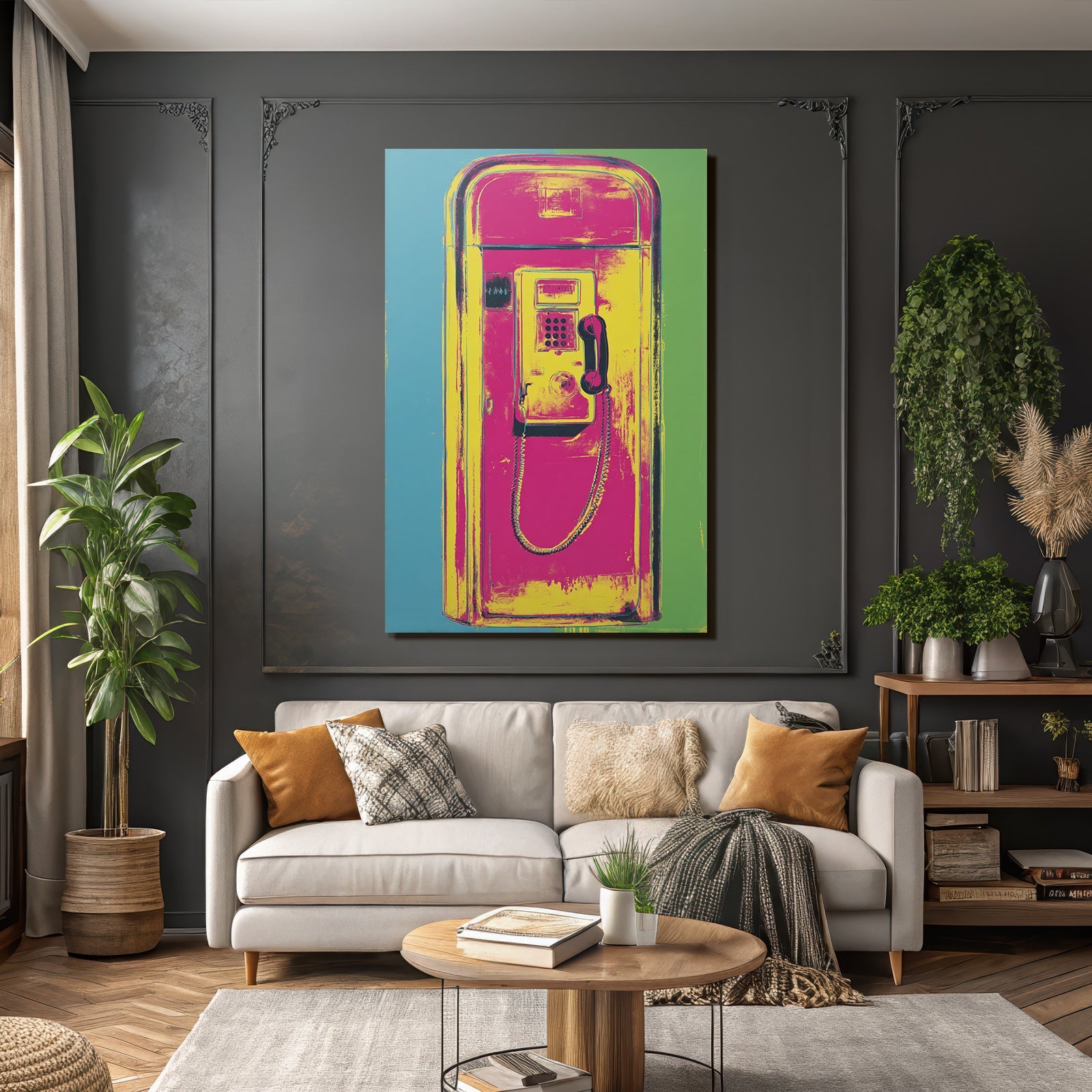Neon Und Popfarben Bunte Darstellung Eines Munzwählsystems Pop Art Stil