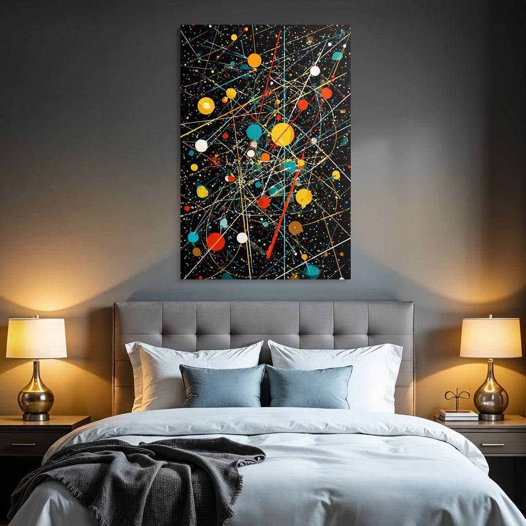 Neon Und Popfarben Kosmische Abstraktion Energetische Composition