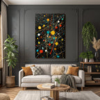 Neon Und Popfarben Kosmische Abstraktion Energetische Composition