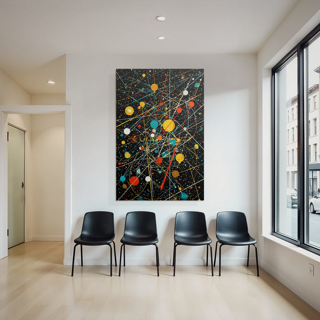 Neon Und Popfarben Kosmische Abstraktion Energetische Composition