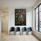 Neon Und Popfarben Kosmische Abstraktion Energetische Composition