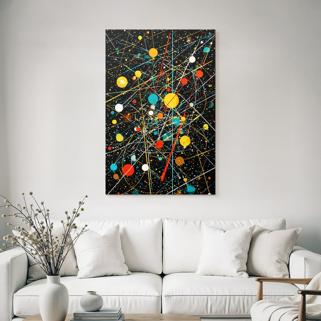 Neon Und Popfarben Kosmische Abstraktion Energetische Composition