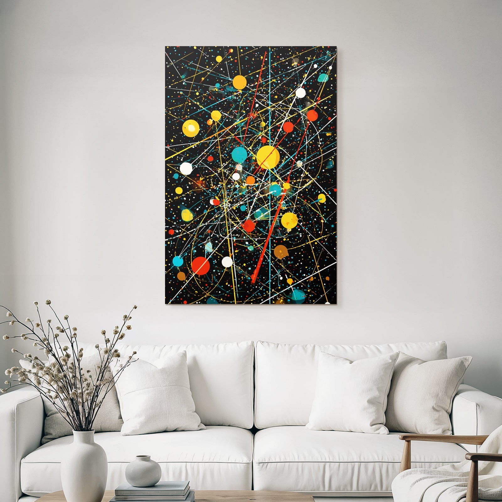 Neon Und Popfarben Kosmische Abstraktion Energetische Composition