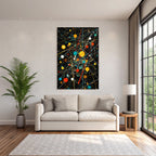 Neon Und Popfarben Kosmische Abstraktion Energetische Composition