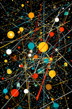 Neon Und Popfarben Kosmische Abstraktion Energetische Composition | Neon und Popfarben | Farbenwelten